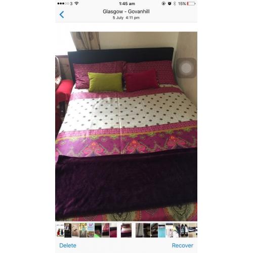 Side lift ottoman storage bed frame