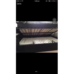 Side lift ottoman storage bed frame
