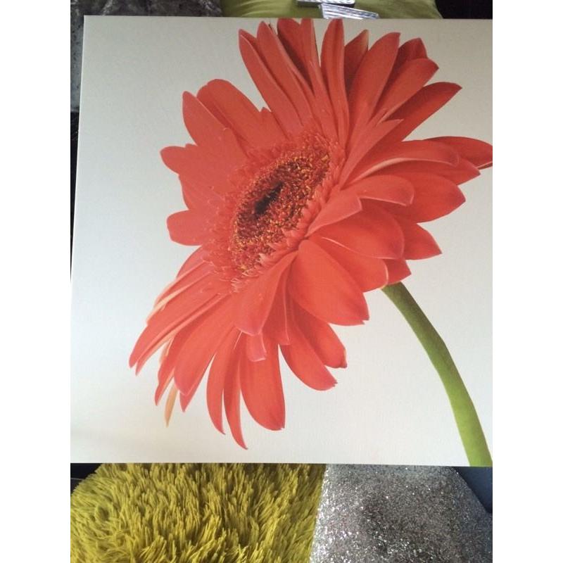 Red flower canvas