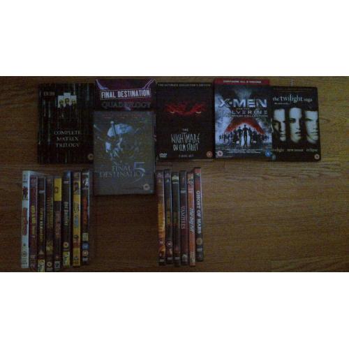36 dvd movies and one dvd tv series for sale