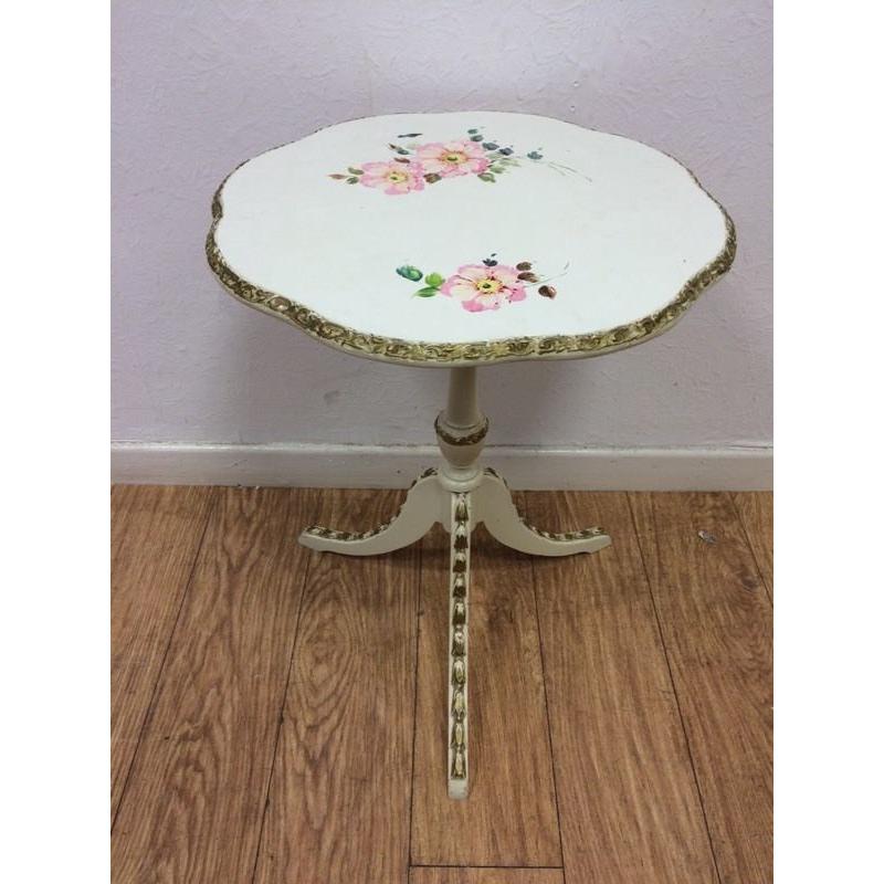 White and gold shabby chic table