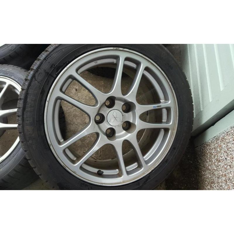 Enkei evo original wheels and winter tyres