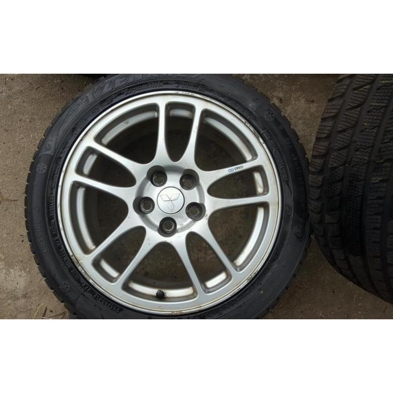 Enkei evo original wheels and winter tyres