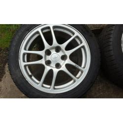 Enkei evo original wheels and winter tyres
