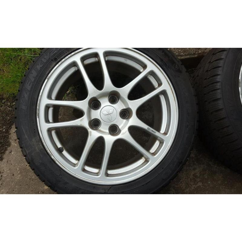 Enkei evo original wheels and winter tyres