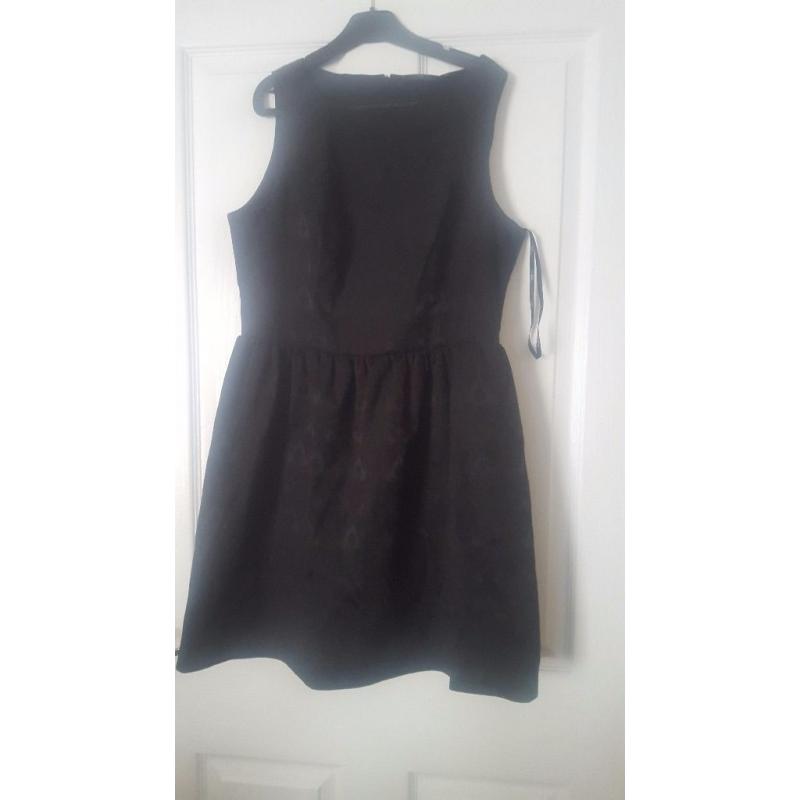 Ladies black skater dress size 14