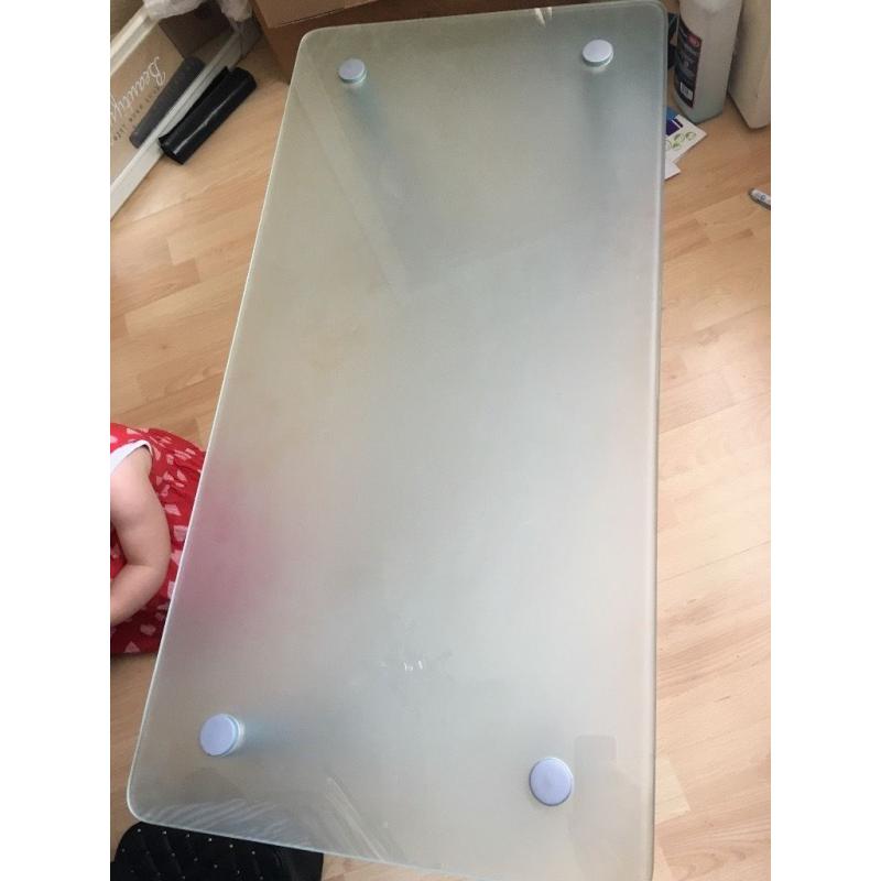 Glass coffee table