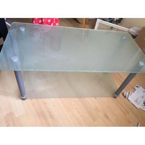 Glass coffee table