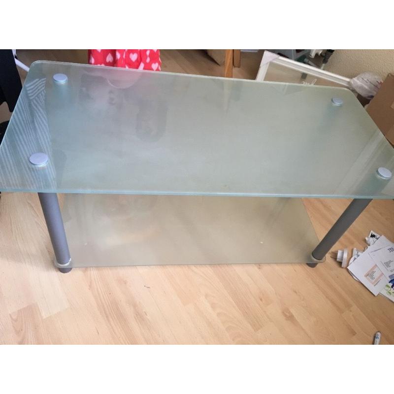 Glass coffee table