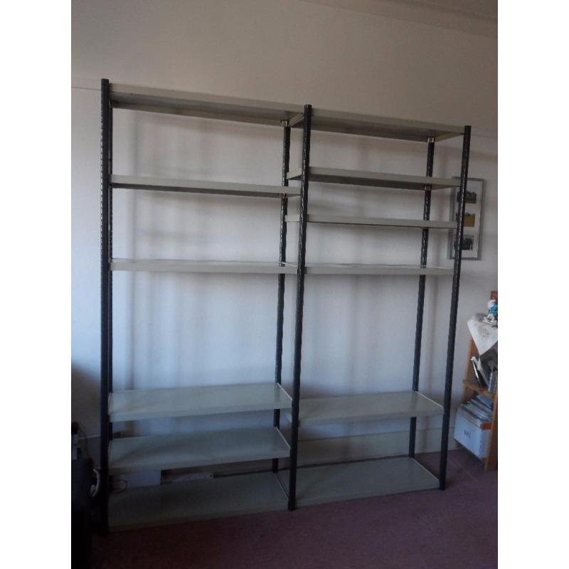 Raaco Galvanised Shelving/Bookcase (12 Shelves)