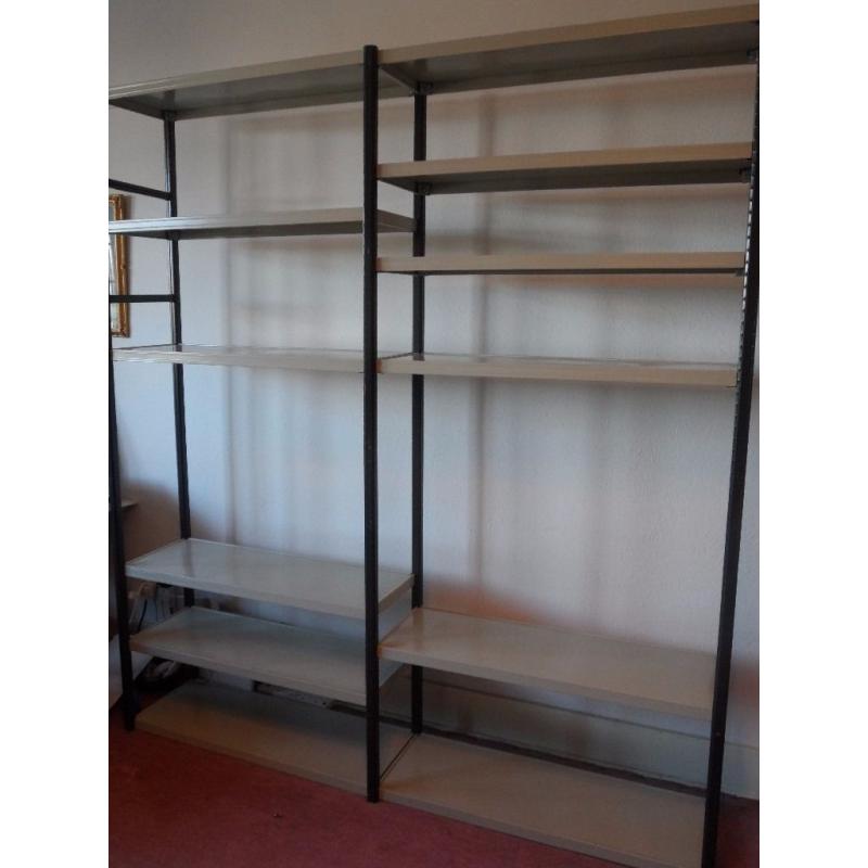 Raaco Galvanised Shelving/Bookcase (12 Shelves)