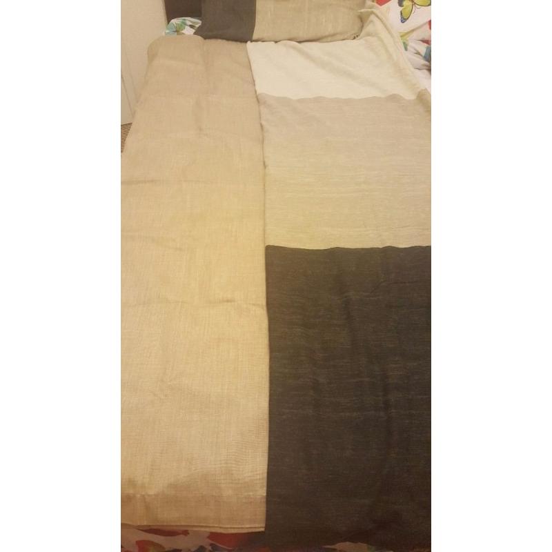 Lined blackout curtains from Harry corrry and 2 x single bedding