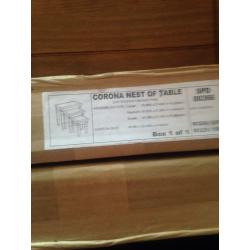 Unopened box-nest of coffee tables