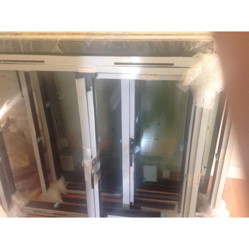 Aluminium Anthracite Grey door with frame and windows