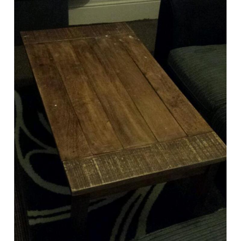 Solid oak coffee table cheap