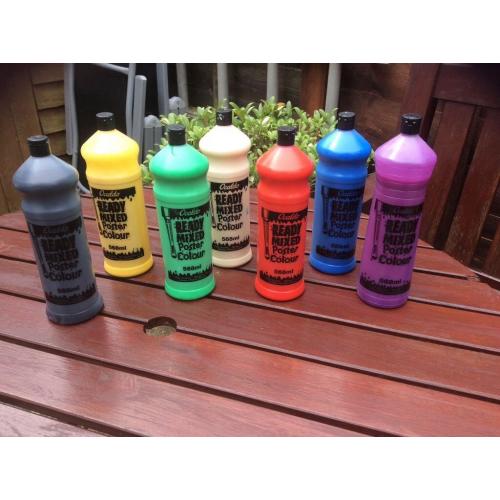 7 ready mixed poster coloured paints from Ocaldo
