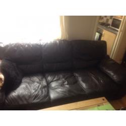 Leather 3-2 seats sofas for sale