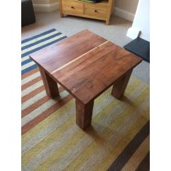 Red Wood Side Table