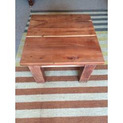 Red Wood Side Table