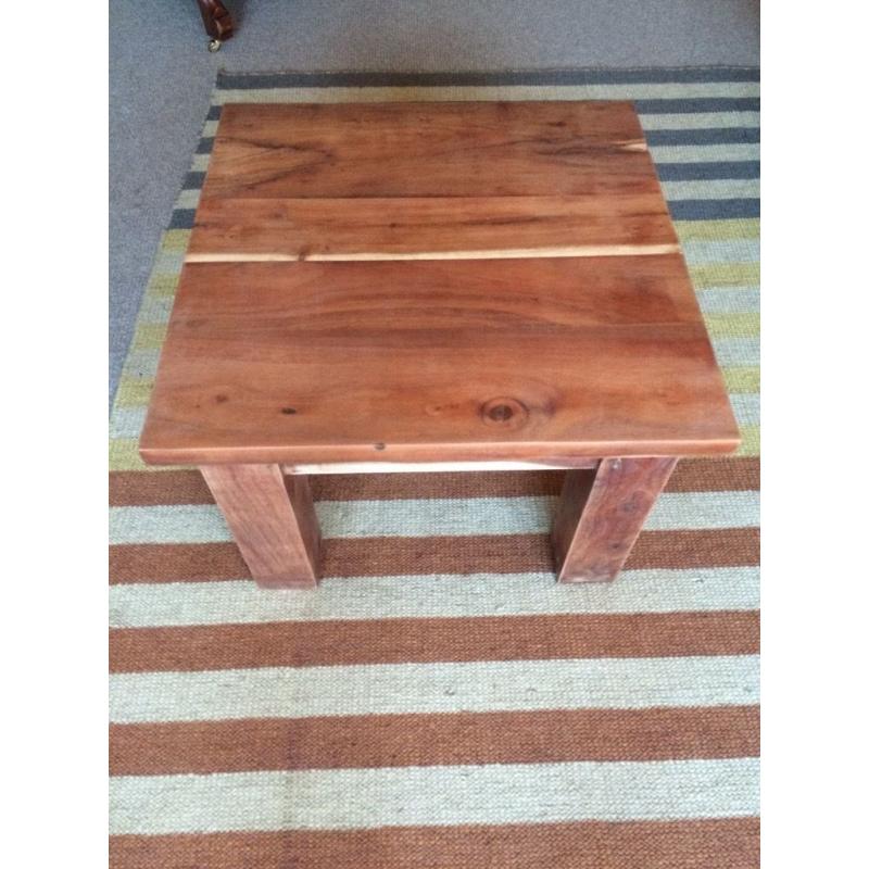 Red Wood Side Table