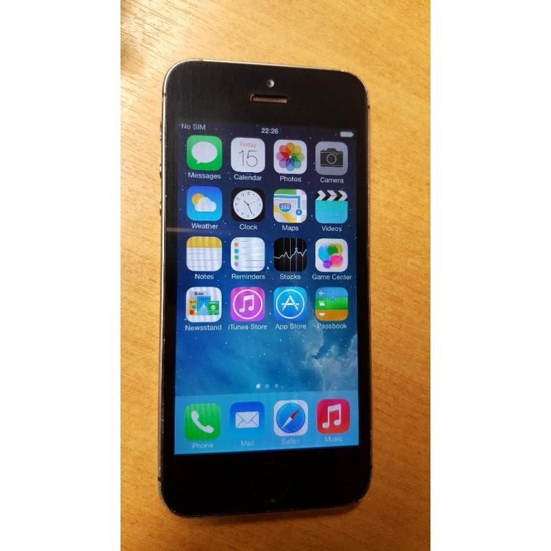 Iphone 5S, O2 network, perfect working order mobile phone