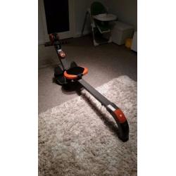 FOLDABLE ROWING MACHINE ORANGE AND GREY
