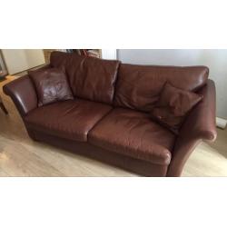 Stylish Real Leather 2 seat sofa *Delivery available