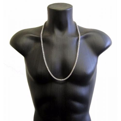 Silver Plated 1 Row of RocksBling chain