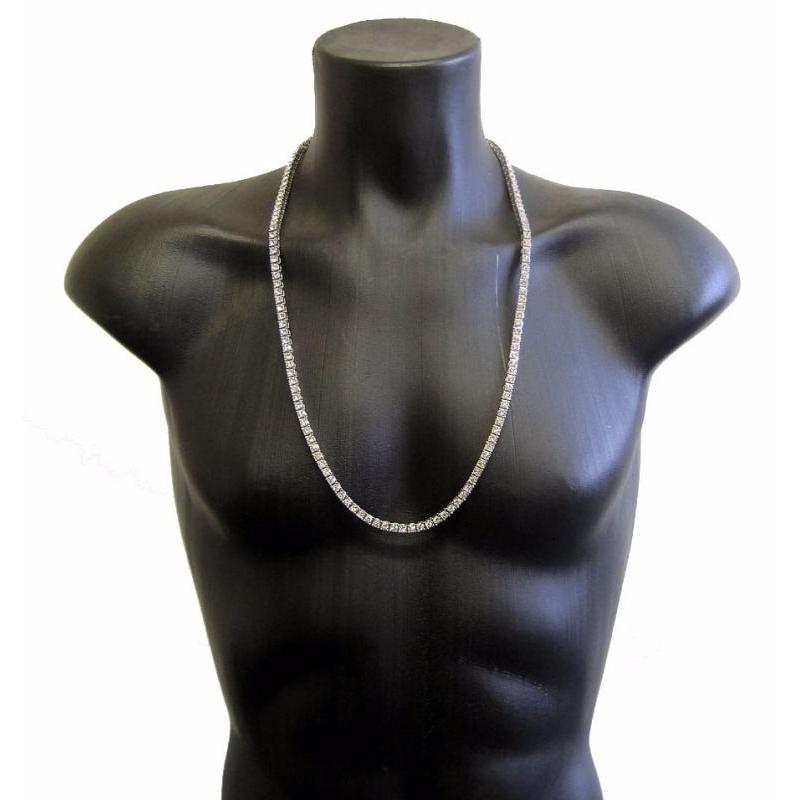 Silver Plated 1 Row of RocksBling chain