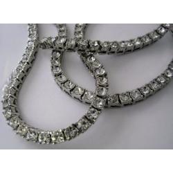 Silver Plated 1 Row of RocksBling chain