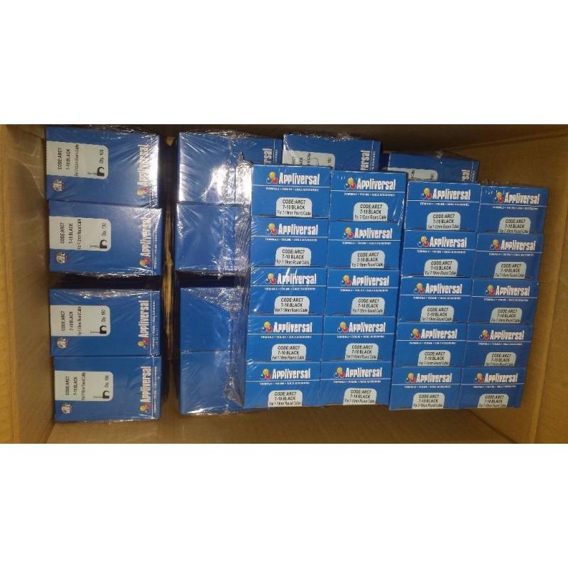BULK LOT 10,000 x 5-7mm or 7-10mm BLACK ROUND CABLE CLIPS FOR SATELLITE COAX AERIAL COAX CABLE CLIPS