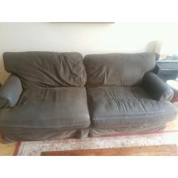 Ikea large brown sofa.