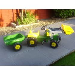 John Deere Tractor, Trailer and Loader
