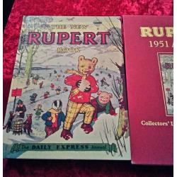 Rare Rupert Bear 1951 annual with certificate boxed