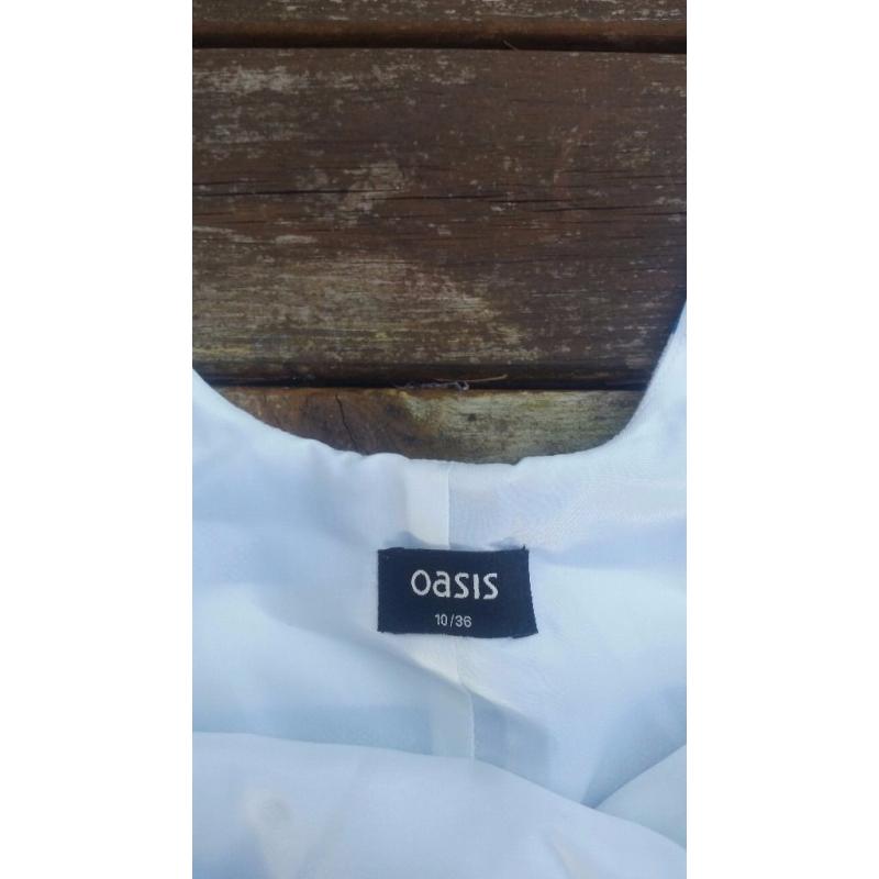 Oasis blue and white dress