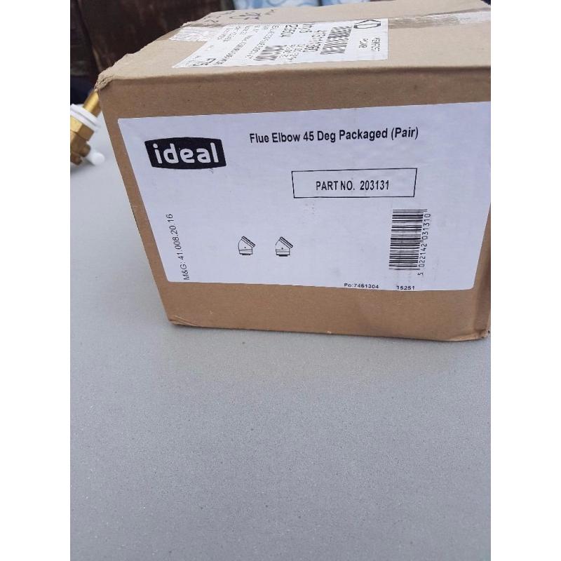 Ideal flue elbow 45 degree kit