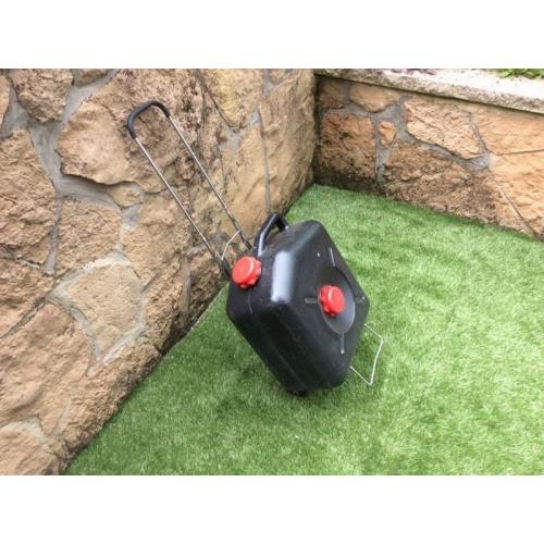Caravan black waste container with trolly