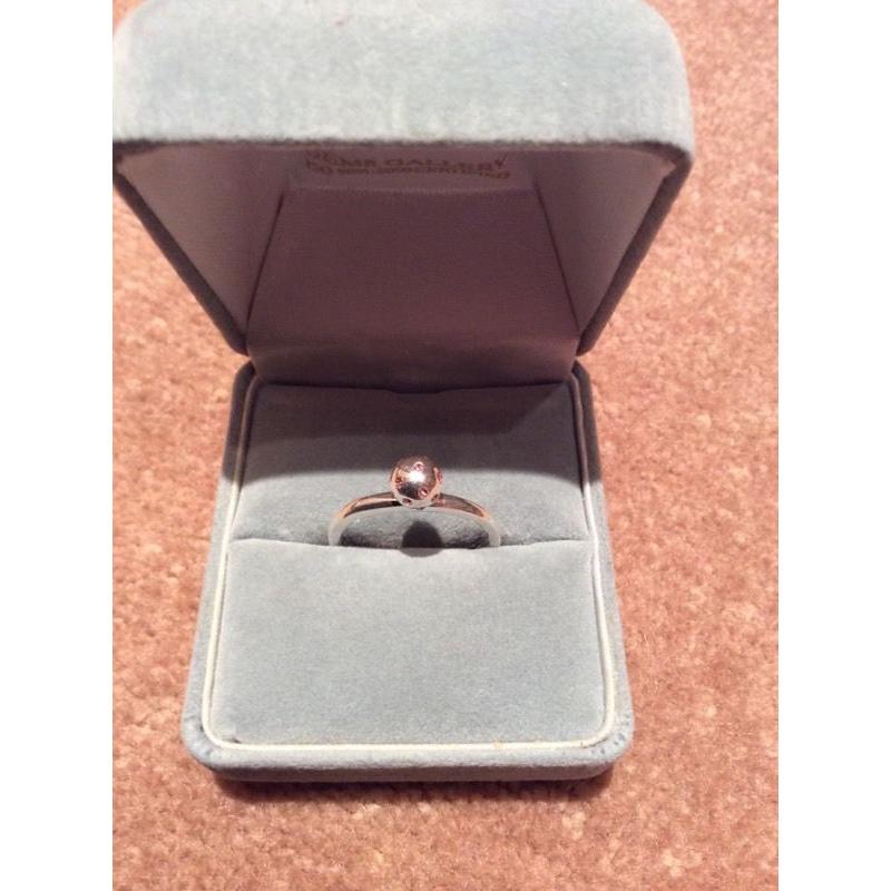 Solid silver ring