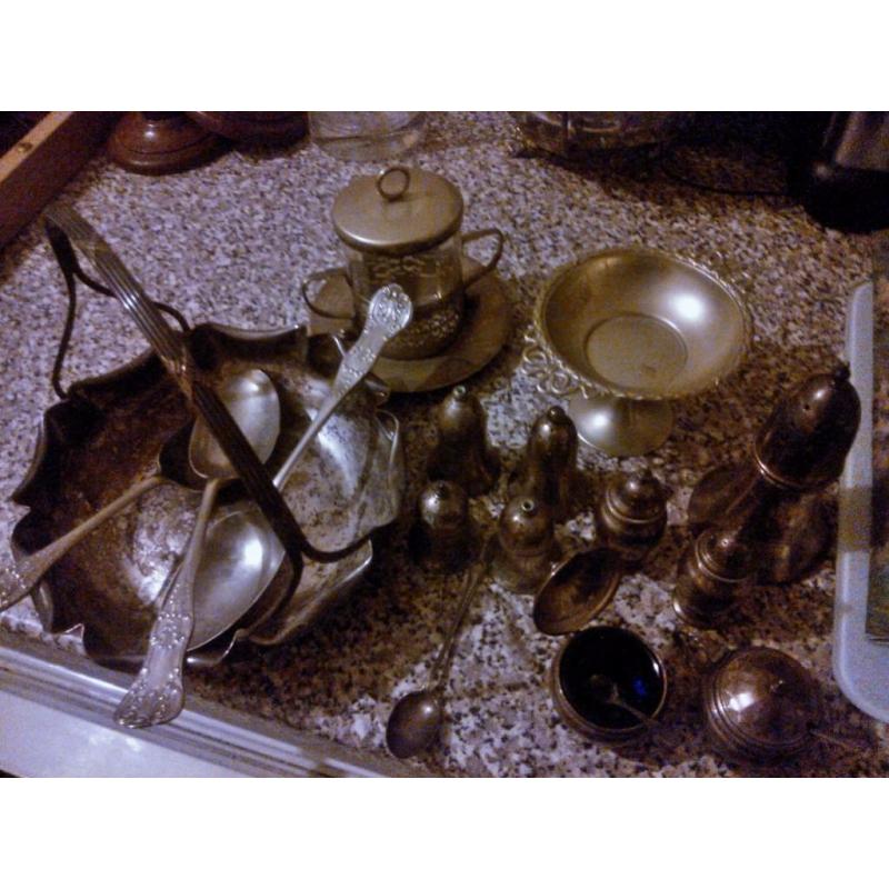 silver and silver plate items