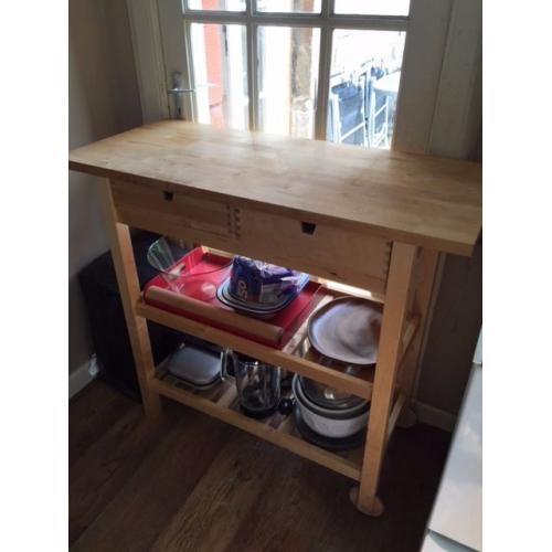 Kitchen trolley, birch