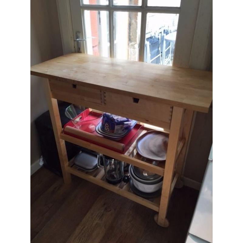 Kitchen trolley, birch