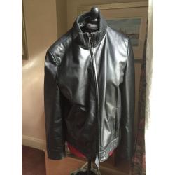 Vintage Real Leather Bomber Jacket (unisex)