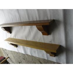2 Mantel shelves in Solid Hardwood