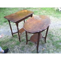 2x VINTAGE RETRO SIDE TABLES PROJECT UP CYCLE