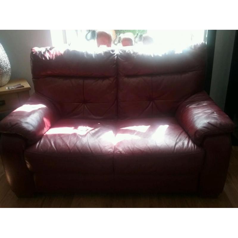 Red 3 seater and 2 seater sofas for sale