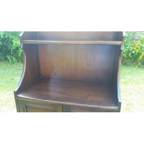 High Quality Ercol Ambleside Waterfall Bookcase with cupboard beneath
