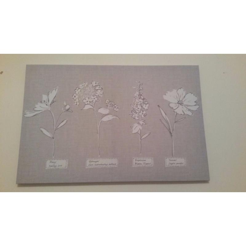 Canvas floral wall art