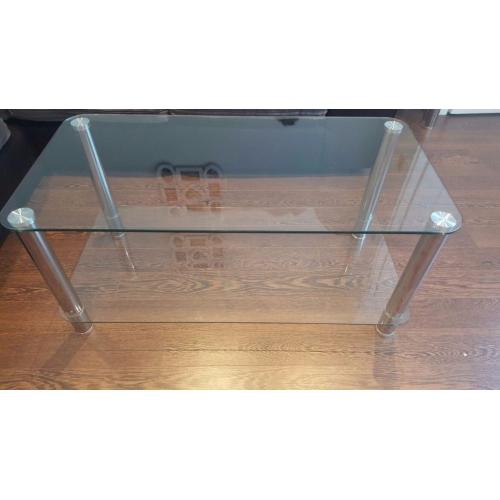 Glass coffee table