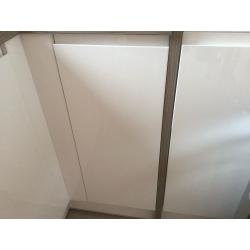 Two brand new Wren white high gloss kitchen units
