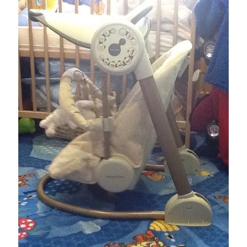 Mamas and papas baby swing with lights